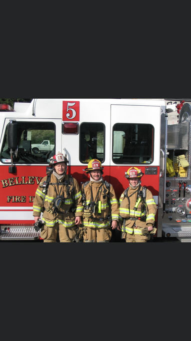 With one of his favorite Station 5 crew