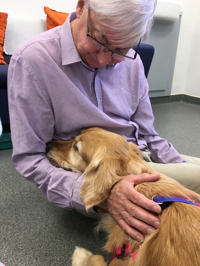 Keith with dog, Daisy