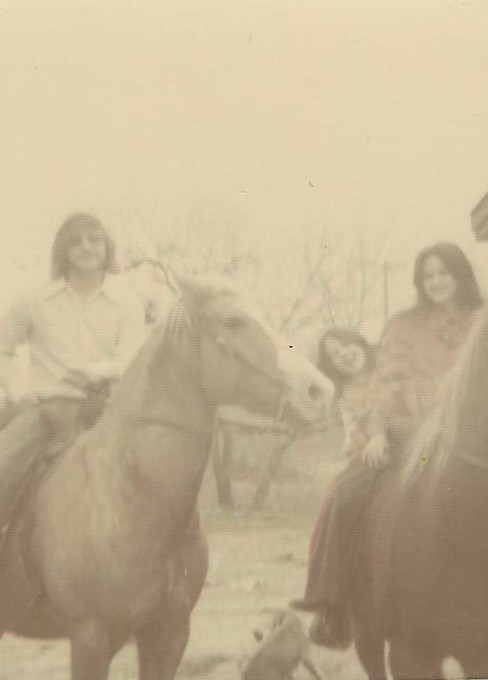 Bobby and cousins Ride horses.