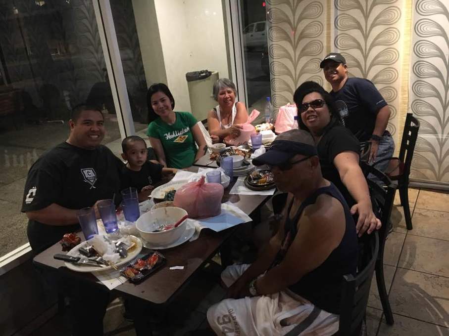 Family Celebrating Uncle's birthday 9/2016