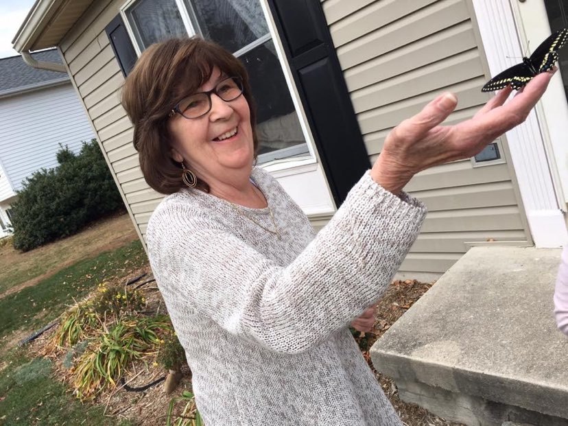 Mom and the butterfly