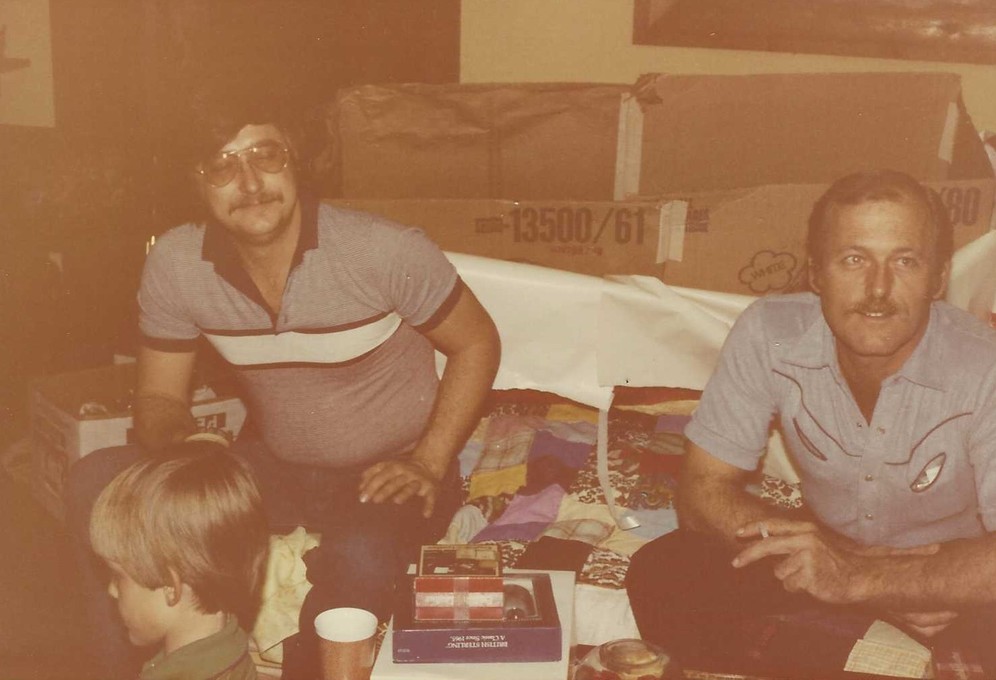 Bobby and Larry at a family gathering.