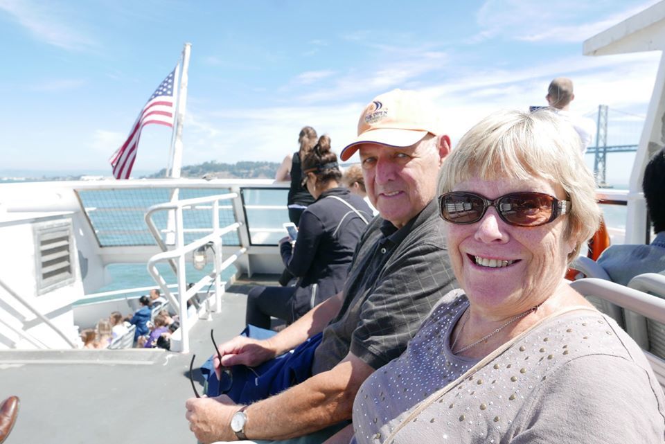 on the ferry to Sausalito