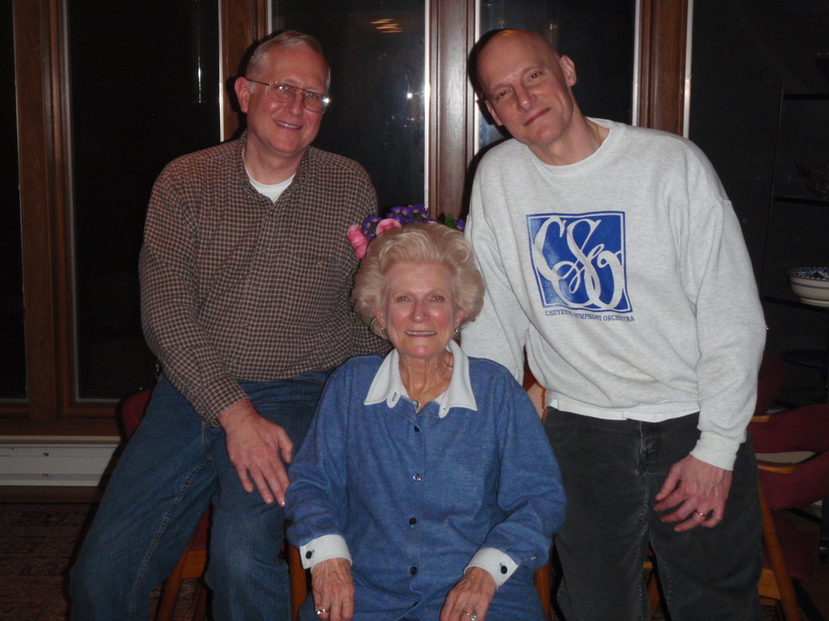 Hazel with sons Keith and Mark