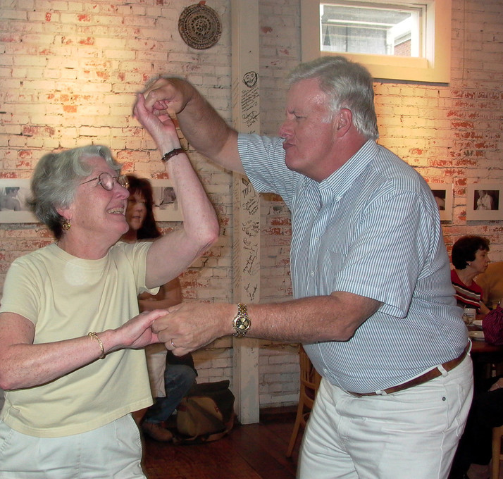 Sandy and Steve Falk tripping the light fantastic