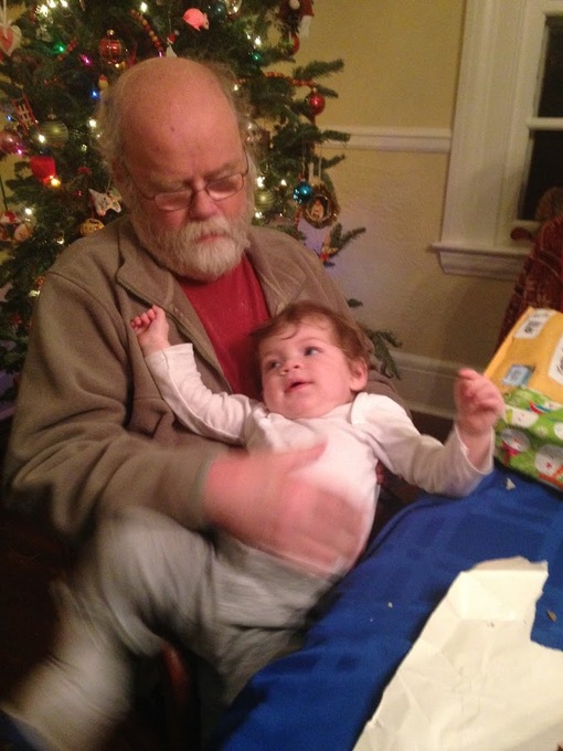 John with Audrey at Christmas