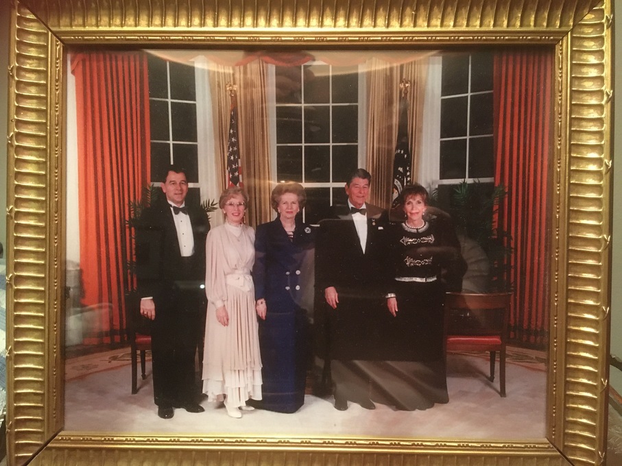 Dinner with Margaret Thatcher, Ronald Reagan & Nancy Reagan. (early 2000s?)