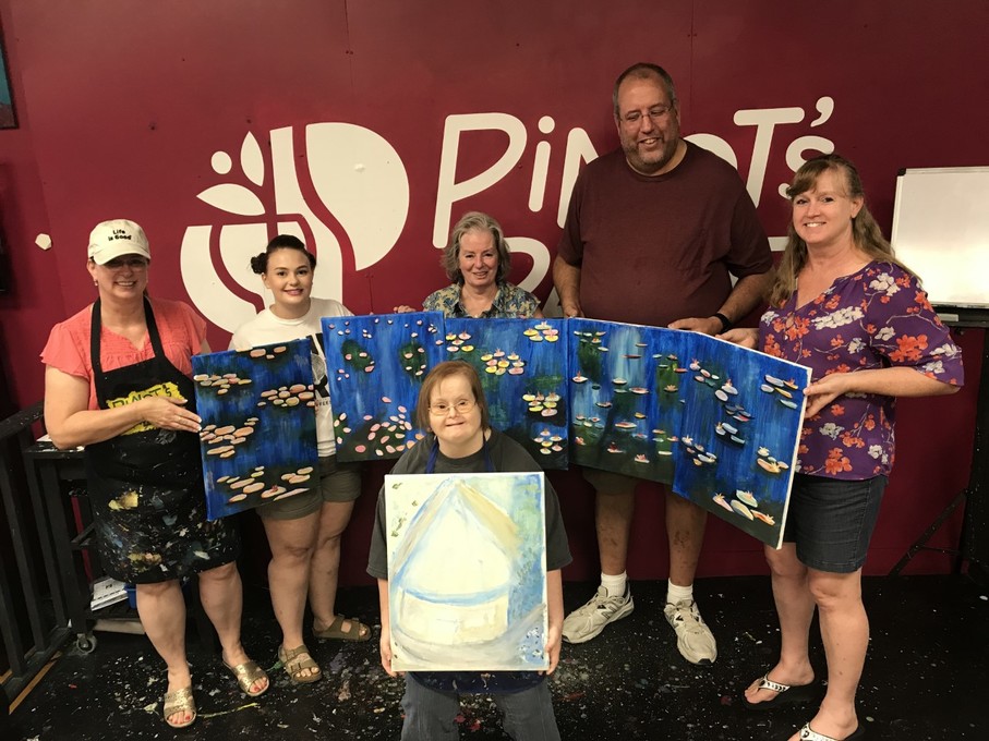 Fun Day of Painting - she painted a house