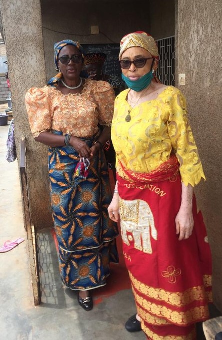 With sister, Elizabeth Enaka Ako