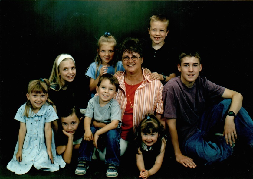 Sandi with grandkids