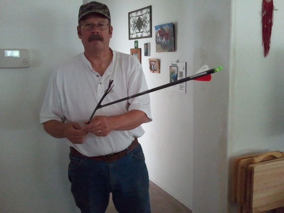 Actually split an arrow with another arrow!