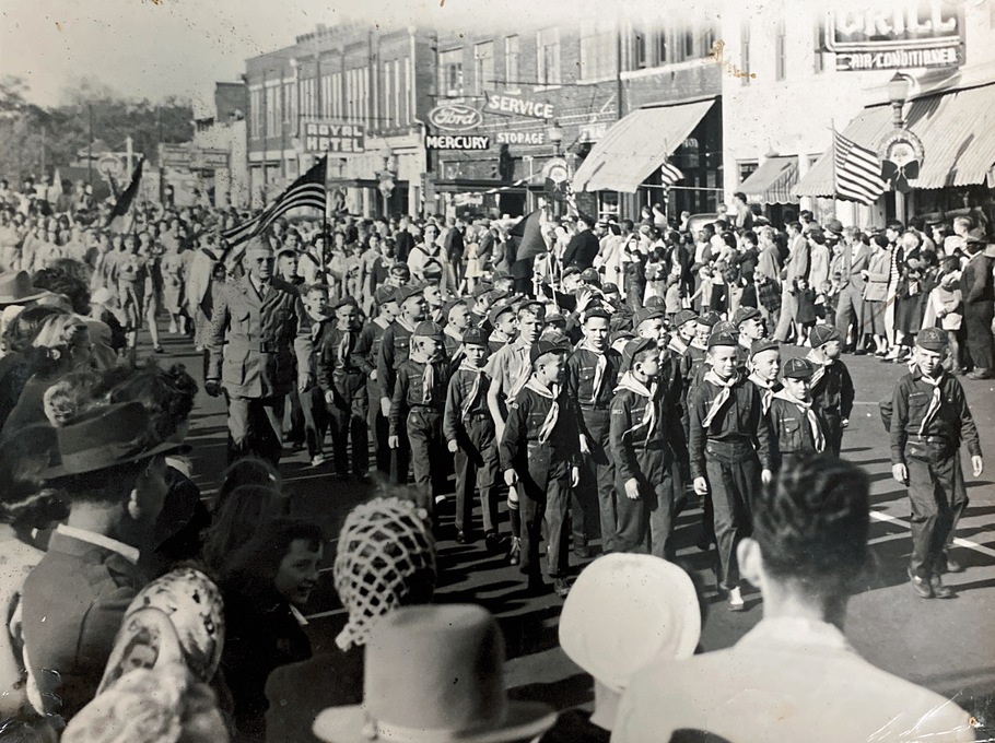 Charles as a young Boy Scout, in a parade