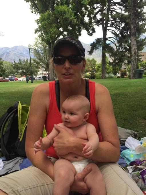 Katie and Rylee in Provo Park