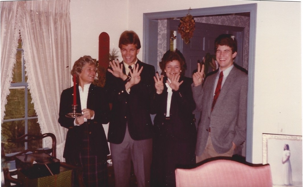 1982 in traditional form for Dad's annual photo