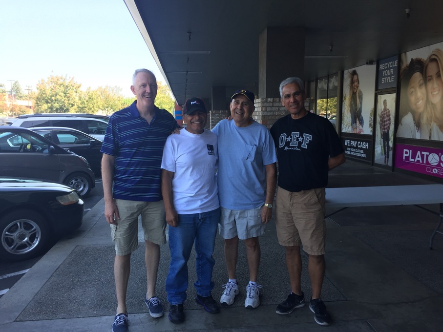 Col. Rick Hern, Active Major Jose Espinosa, Dad, Lt. Col. Mark Ybarra - Ret.