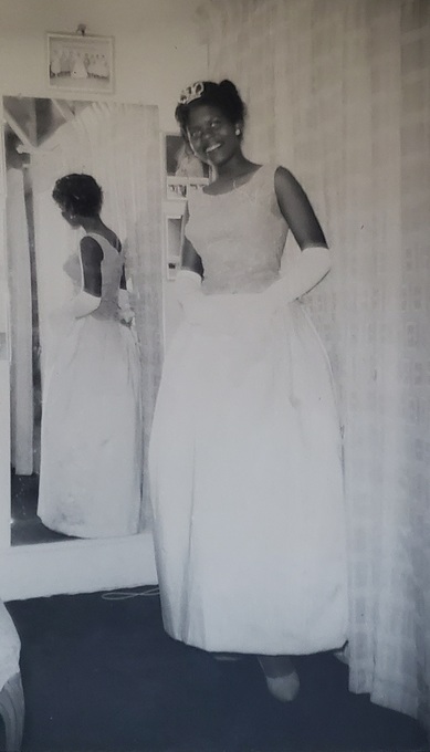 Judi, Circa 1960 in her mother, Hazelle's bridal salon 