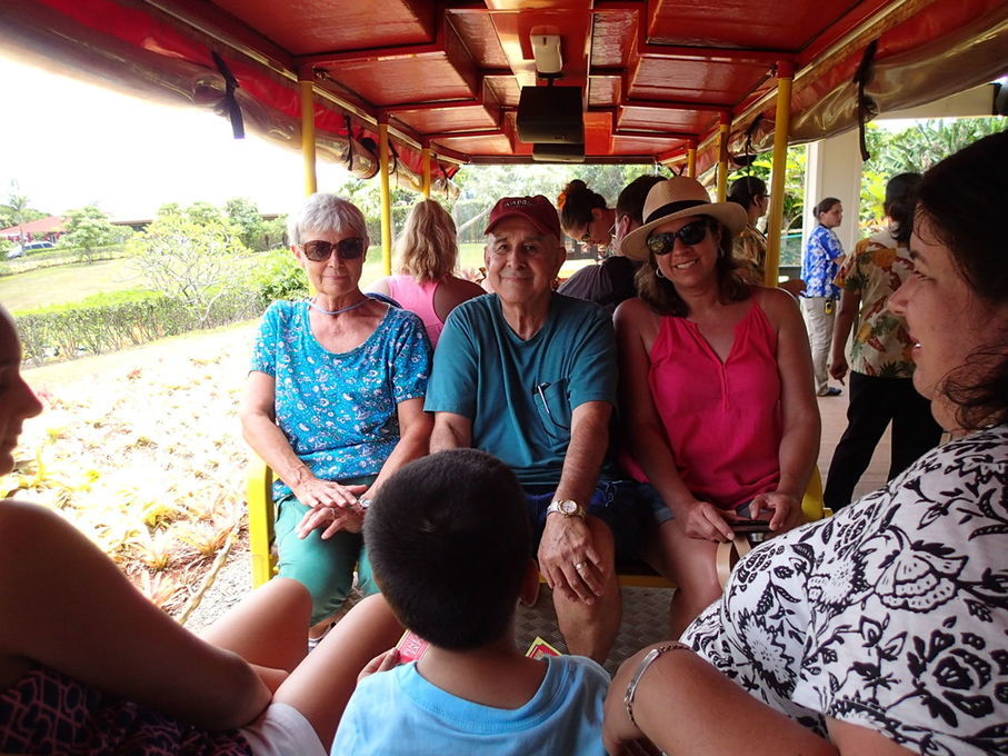 Family in Hawaii at Dole Plantation