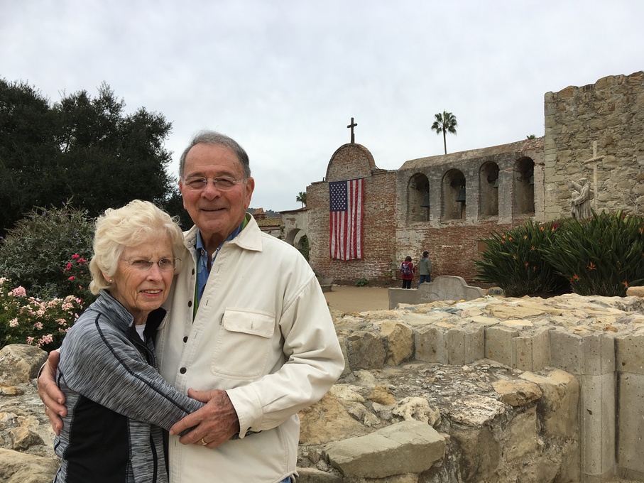  P&J visiting San Juan Capistrano Mission. November 2017..