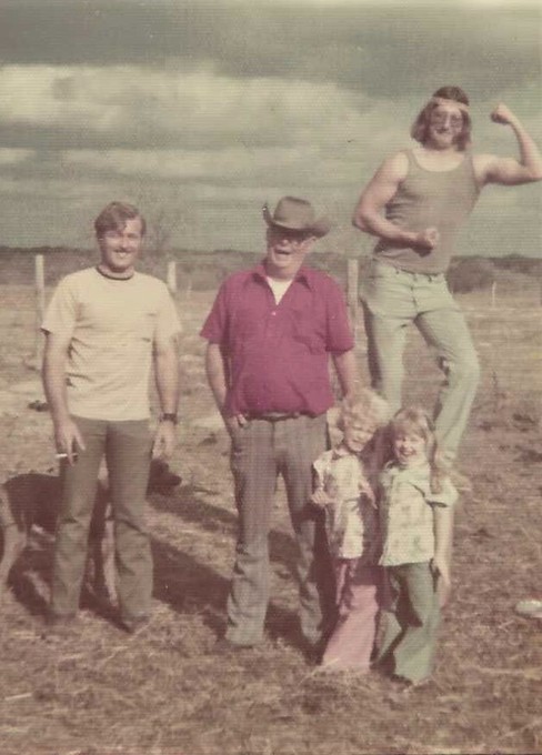 Bobby, Larry, Uncle Roy and little Shana and Shay