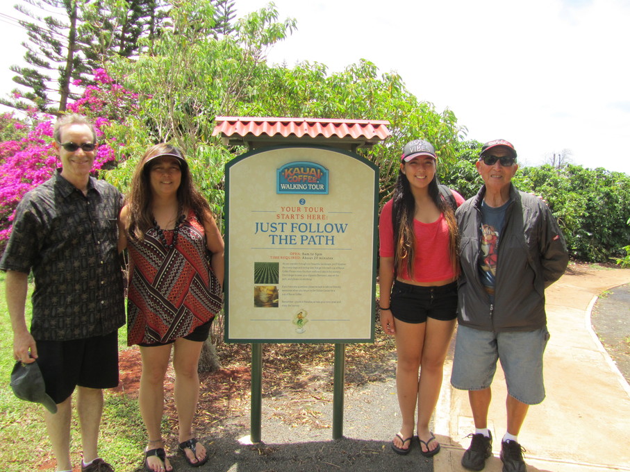 Carl with Chuck (son-in-law), Kathy (daughter) and Taylor