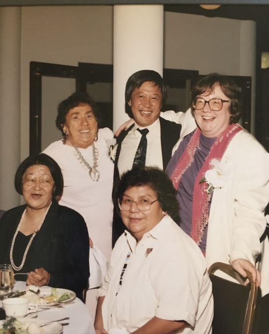 Ann with Dorothy, Mike, Setsu, and Jennie (Dave & Lisa's Wedding, 1992)