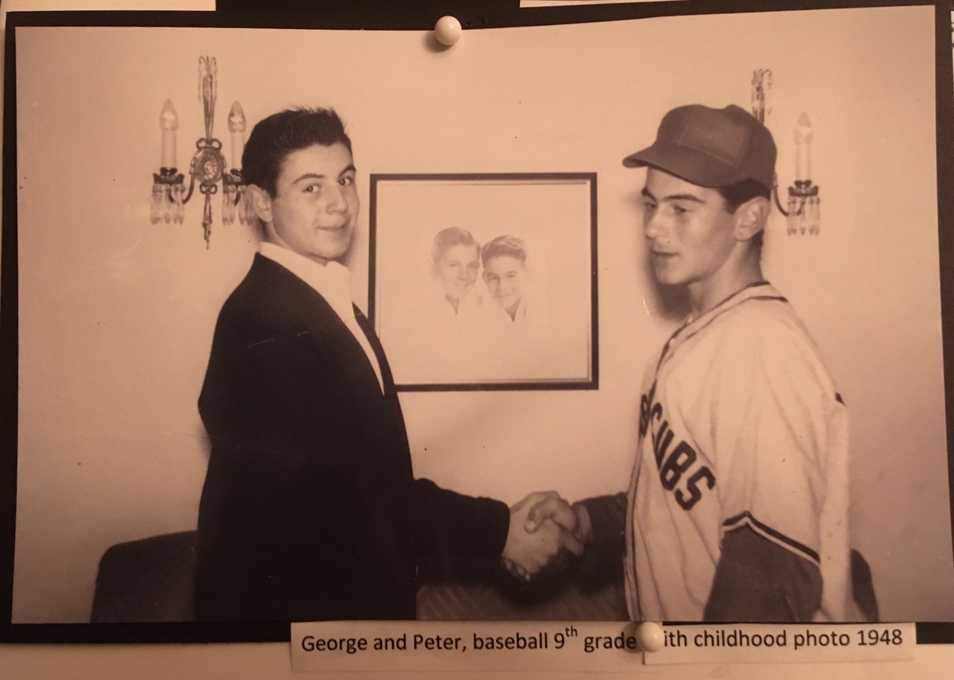George & Peter. 9th grade baseball. 1948.