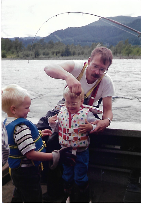 Jim fishing with the Rebitzke family