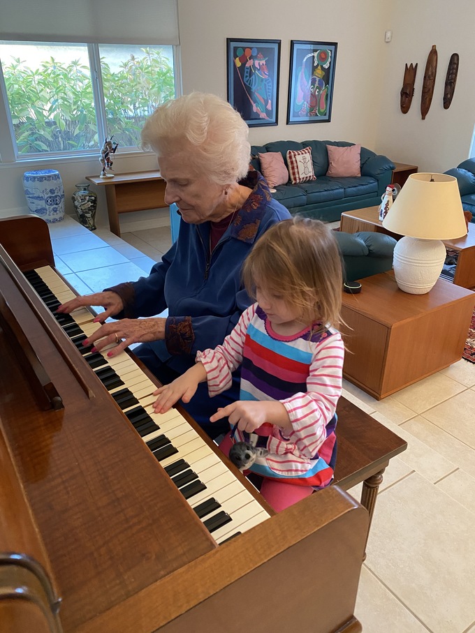 Hazel and her great-granddaughter, BellaMae