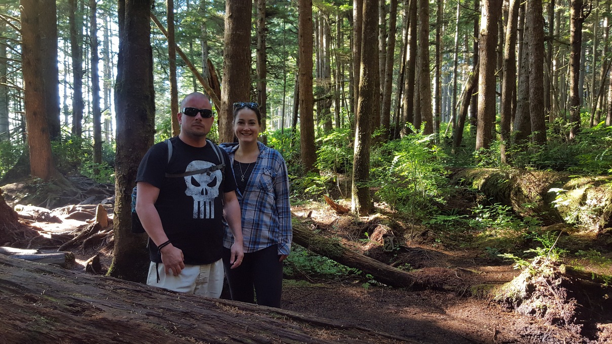 Jay and Julia on Juan de Fuca Trail