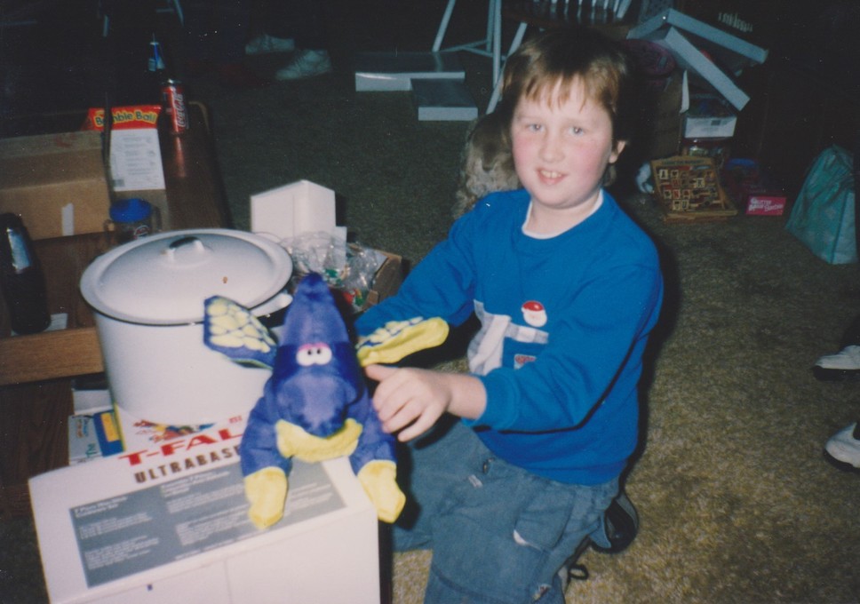 John with Purple Dino