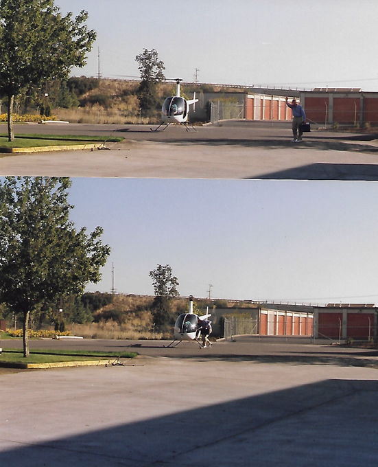 Leaving on a helicopter