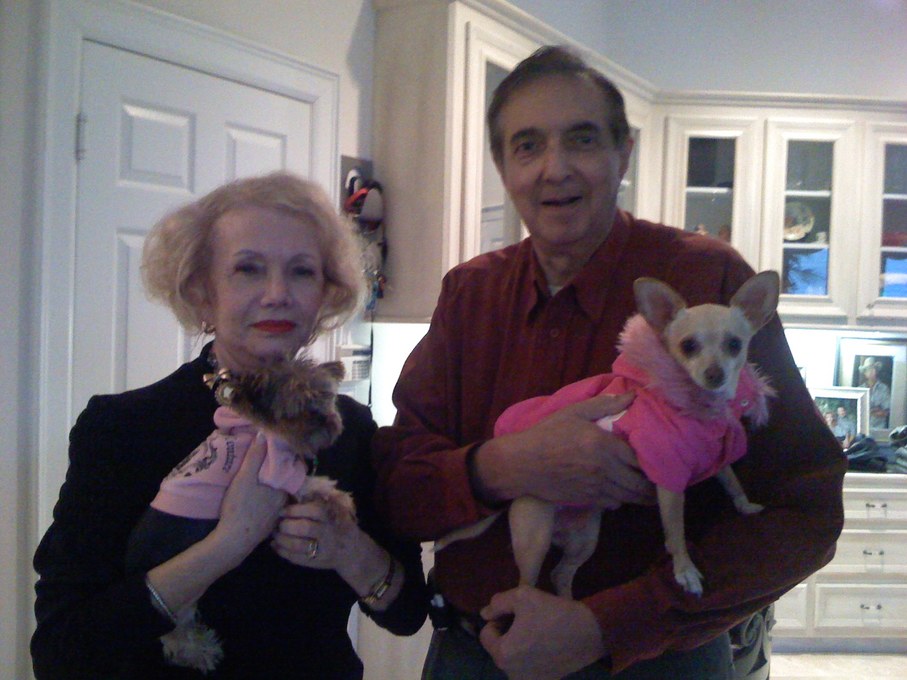 Gloria and Douglas with Nina and Penny