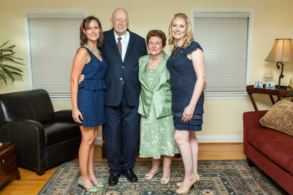 With Granddaughters in 2013