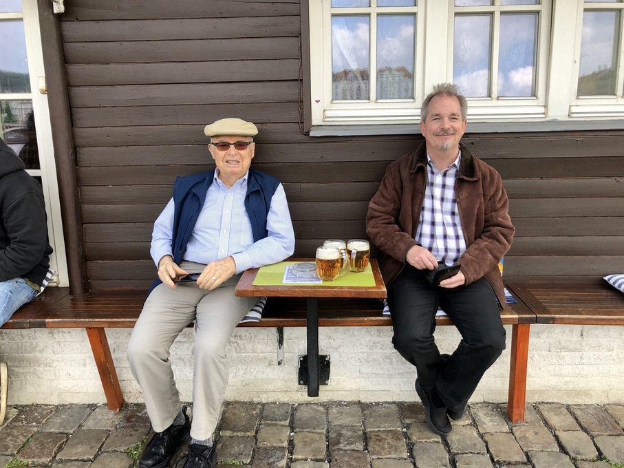 David and Evan at the boat launch