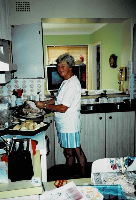 preparing Christmas lunch