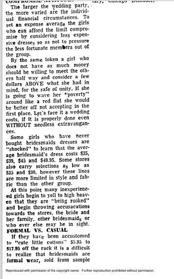 This was Vivian Halliburton's column in the Chicago Defender Newspaper circa 1963