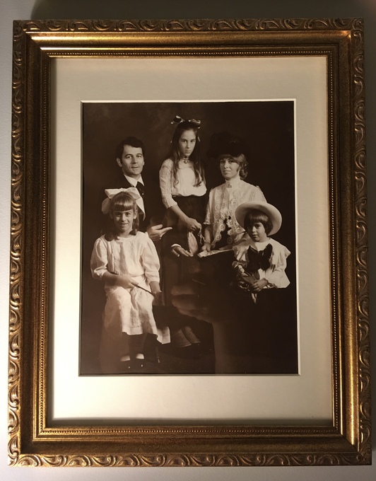 Kaplanis family photo - in antique clothes from Oma. 1974.