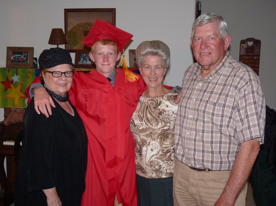 Wade's High School graduation with Grammy Khleber, Grandma Barbara & Grandpa Howard