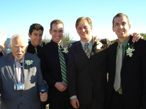 Ken with Grandsons at Reuben's Wedding.