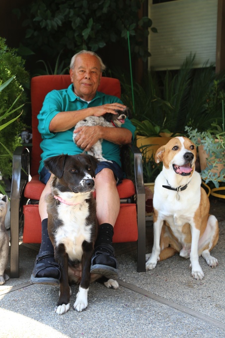 Dad and his pet family