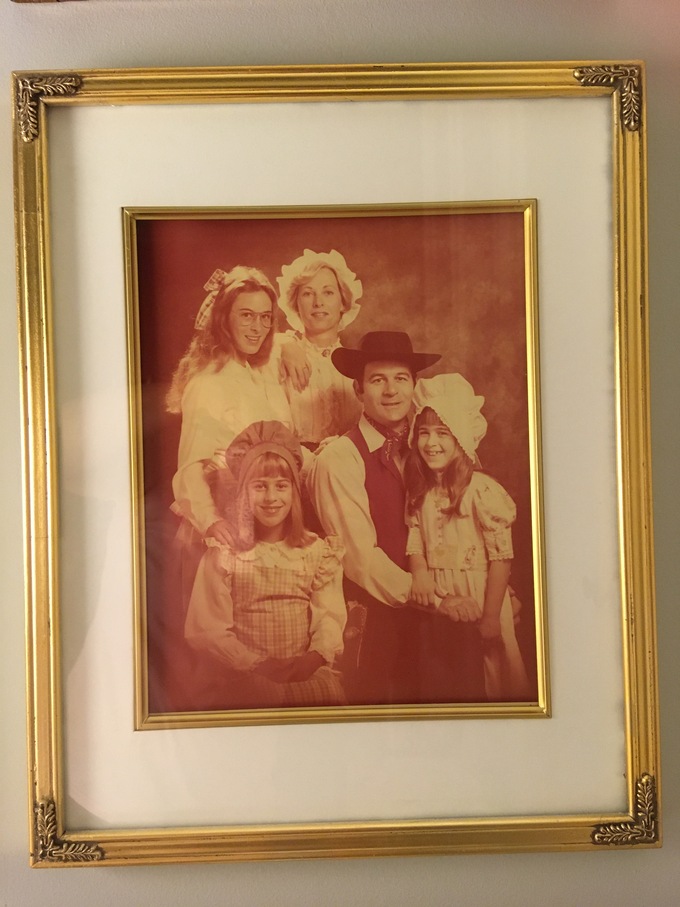 Kaplanis family photo - in Western costumes made by Mom. 1976.