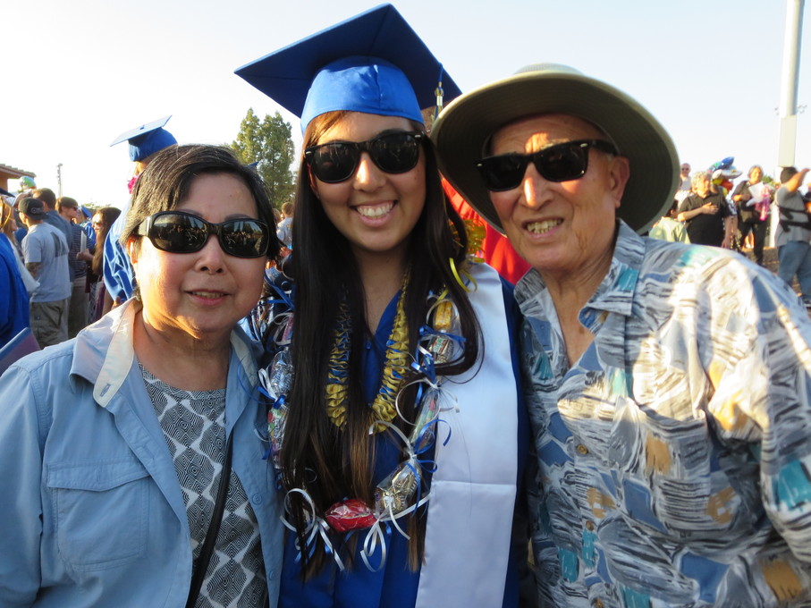 Carl and Jeanne with Taylor at her high school graduation