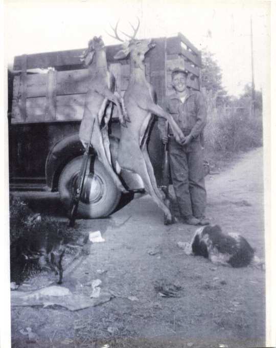 Howard with his 1st deer at age 13 @ Cherry Valley, Penny Pines 1958