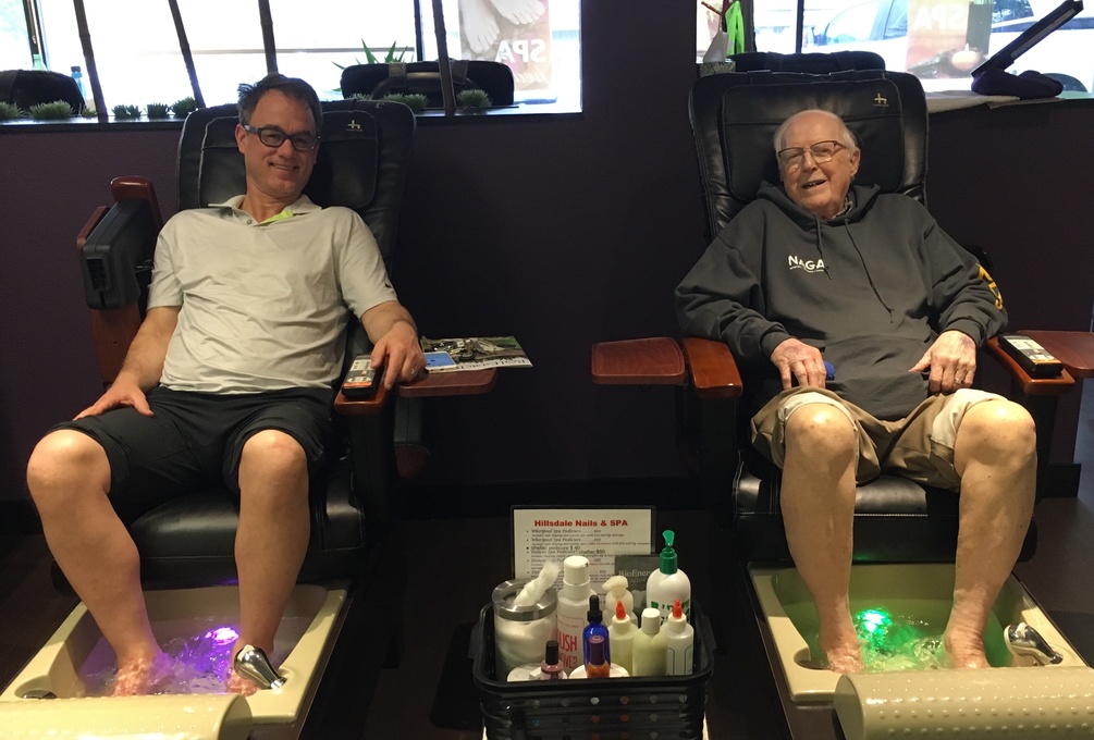 Pedicures for Jeff & Bill!