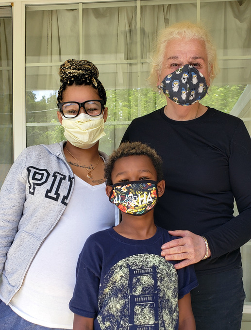 Glorious Covid Attire:  Devon, Anna, Jayden