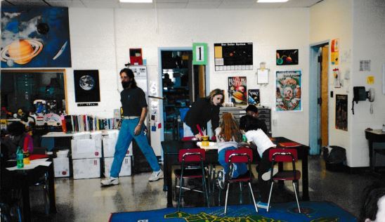 Coach Martin in the Science Rooms at Hillside