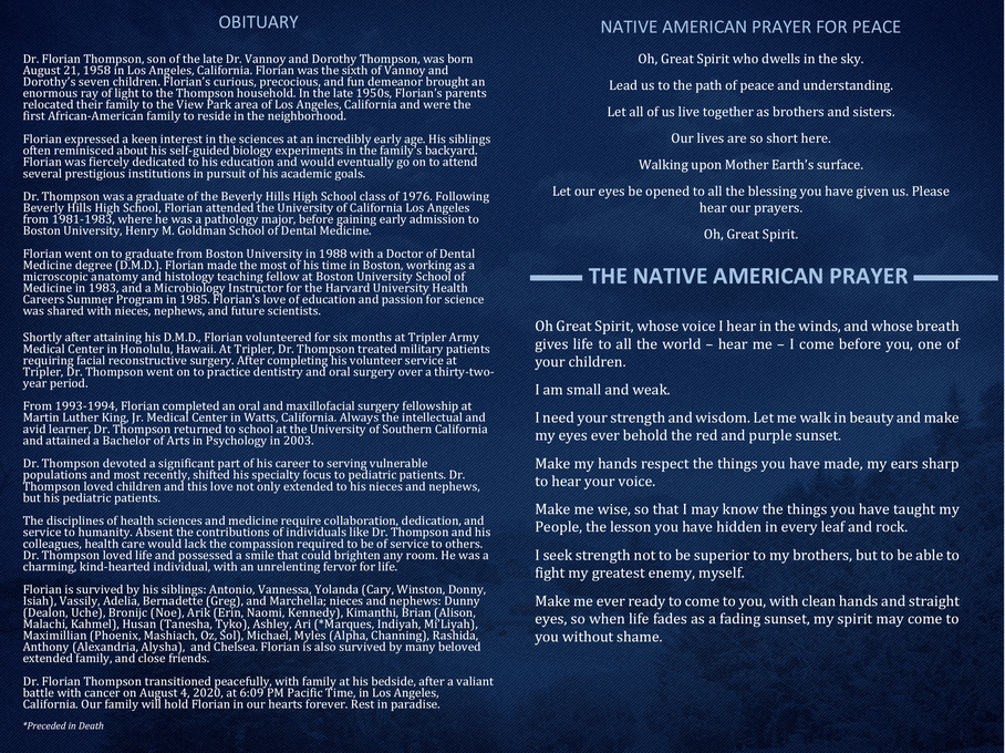 Celebration of Life Program