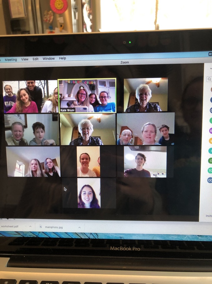 Easter 2020 Zoom family gathering