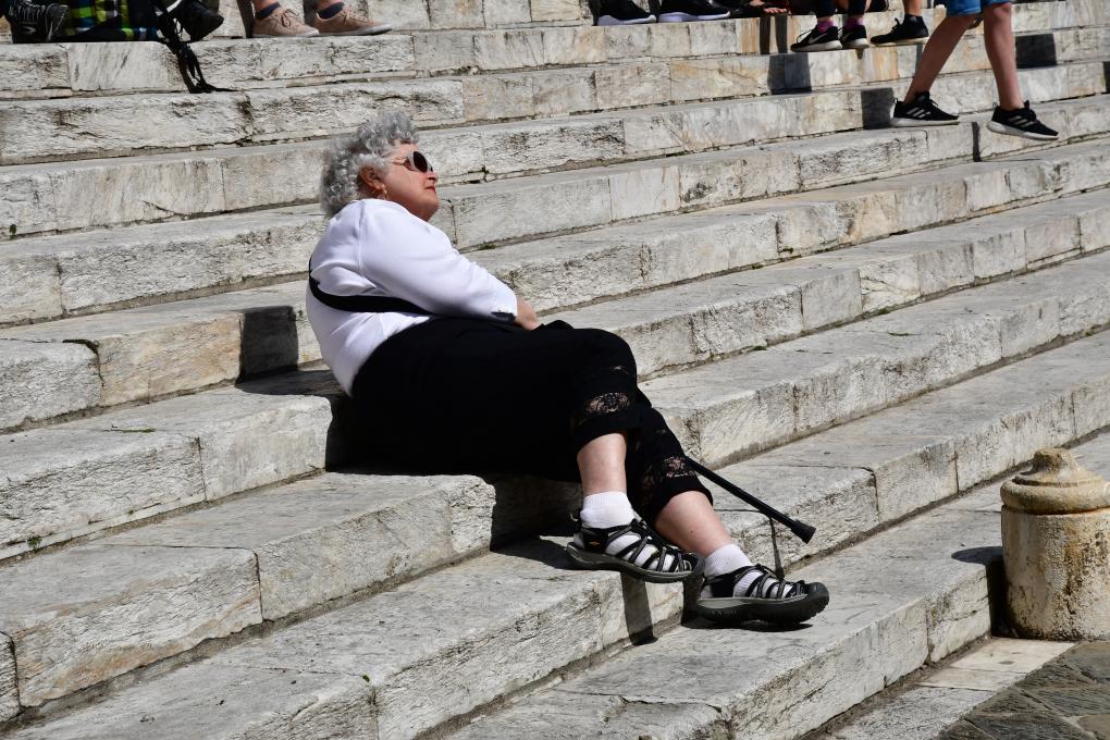 Soaking in sun in Sienna