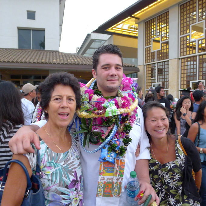 Tina and Mei Mei at Justin's graduation in 2017